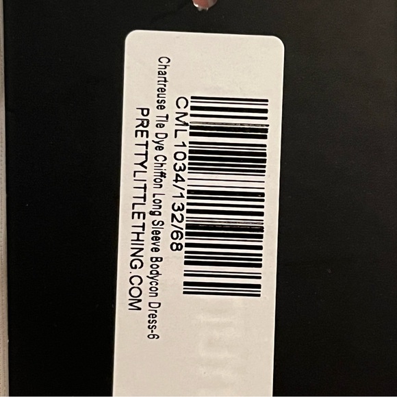 Pretty Little Thing Chartreuse Tie Dye Chiffon Bodycon Dress - Picture 4 of 13